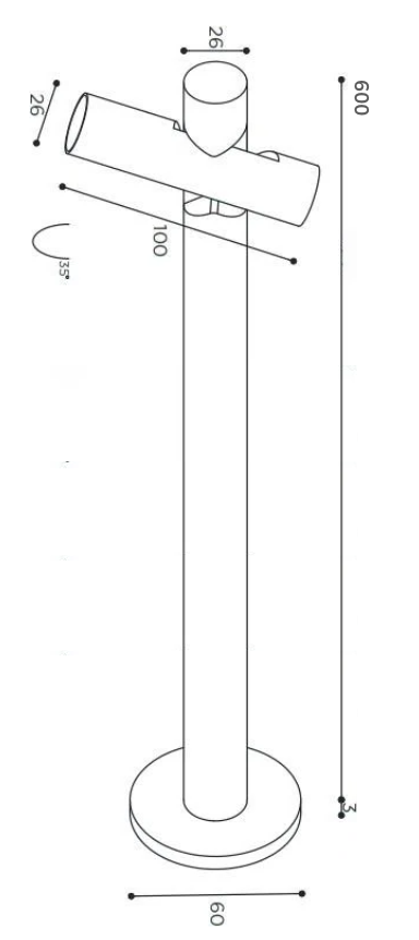dibujo técnico lámpara exterior