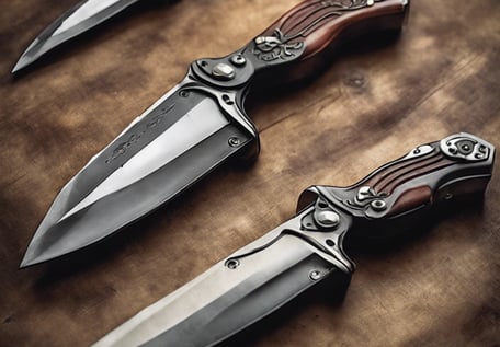 best knife for begginers three blades on a table