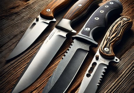 Custom knives tailored for every adventure – culinary, hunting, survival. Precision meets purpose.