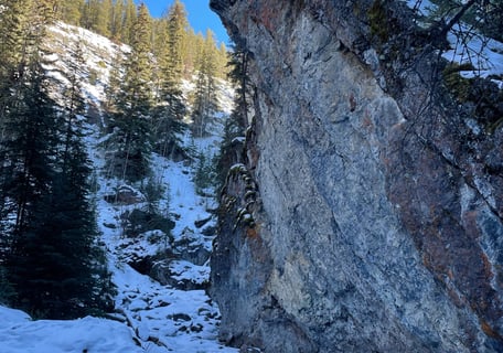 Frozen water fall Sundance canyon