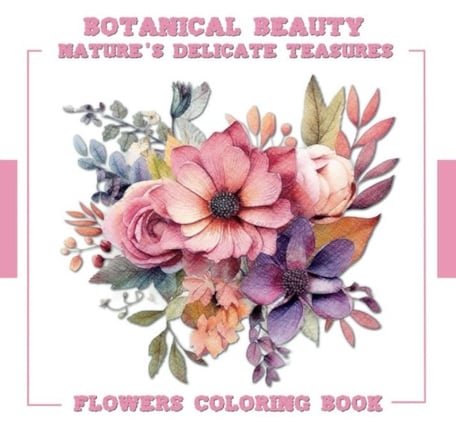 cover of flowers coloring book