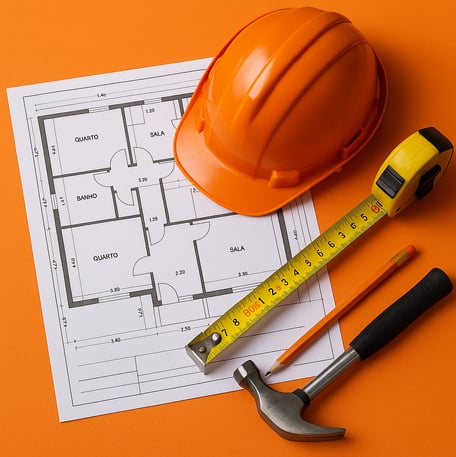 a construction worker's tools on a table