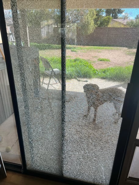 Patio door Broken glass replace