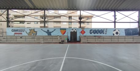 Después mural Can Cuyas graffiti muralismo