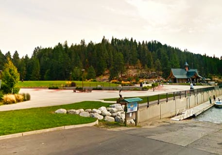 Coeur d'Alene, ID - McEuen Park & Tubb Hill next to Lake Coeur d'Alene Resort downtown
