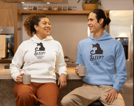 vivid calm designs, side gig club, Sleepless Grind, Hustler Cat, Vivid Black, black cat, Late-night 