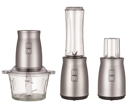 Silver 2in1 food processor