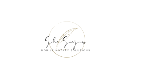 She Signs Mobile Notary Solutions logo