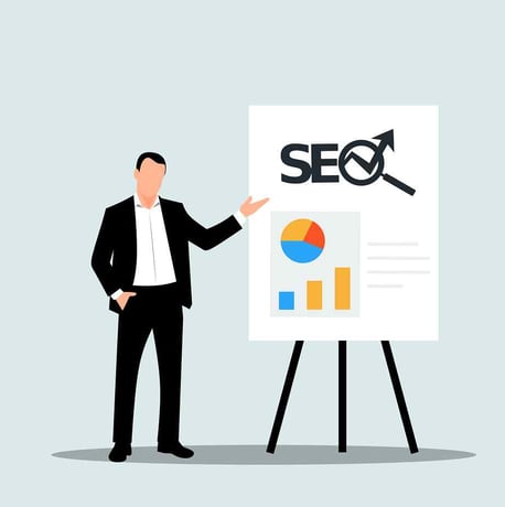 SEO presentation by business professional