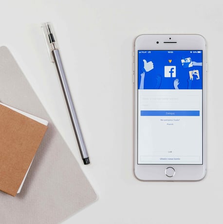 Facebook Login Screen on Smartphone