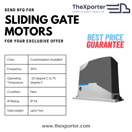 Sliding gate motors for gate automations 500 kg to 1400 kg