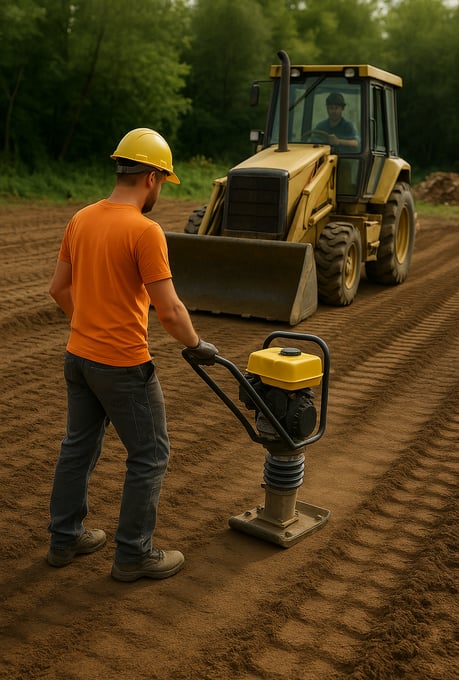 a man in a yellow helmet and a yellow helmet