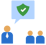 An icon showing individuals at work