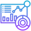 Vector icon of a data visual and a bar chart representing data analysis