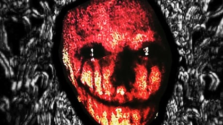 Horror game with unsettling content and corrupted files