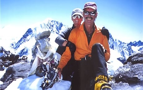 Skip & Elizabeth Horner atop the summit of Yalung Ri, Rolwaling Valley, Nepal