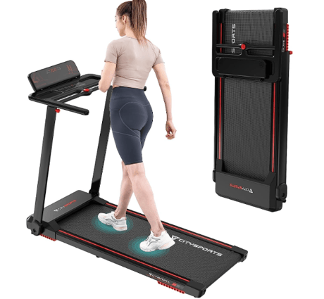 CITYSPORTS Tapis de Course Pliable pour Maison,2.0HP Tapis de Course Pliable Sous Bureau Réglage