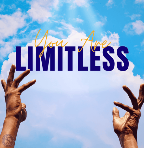 you are limitless art showing open hands reaching to the clouds