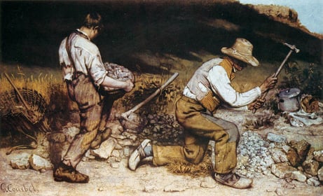The Stone breakers by Gustave Courbet, 1849