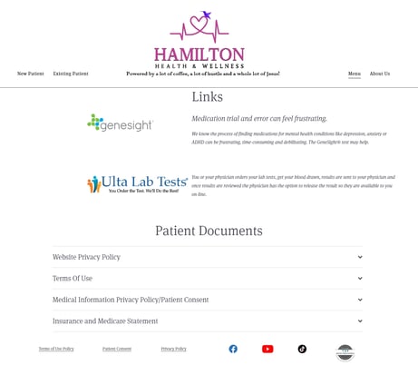 Hamilton Health's Old Links page