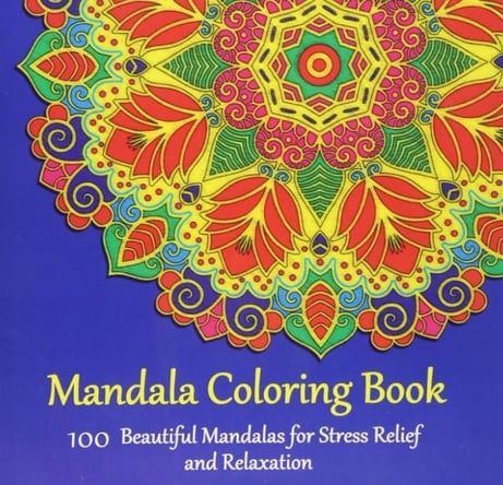 cover of coloring book 100 mandalas