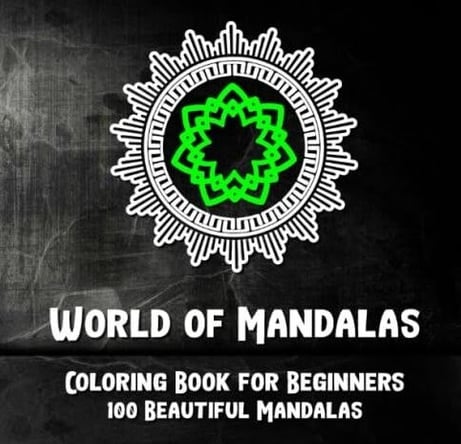 cover of coloring book world of mandalas