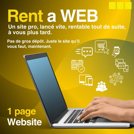 a person using a laptop computer with icons representing online shop, web design, responsive design