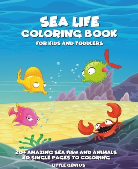 cover of sea life coloring book
