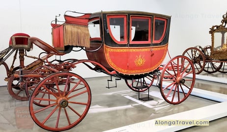 A beautiful red carriage of the 18th century royalty