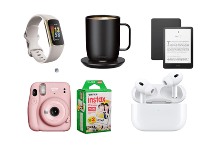 Airpods Pro, Instax Mini 11, Kindle Paperwhite, Ember Temperature Control, Fitbit Charge 5