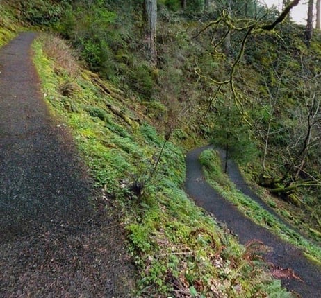 Columbia River Gorge Oregon - hike up more switchbacks to get to Fairy Falls