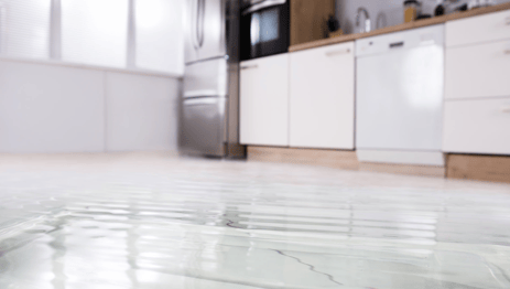 a kitchen floor with a glass flooring and a glass floor
