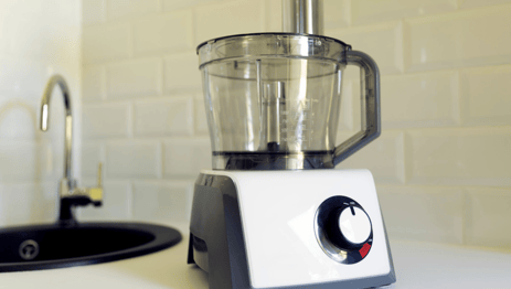 a blender with a blender and a sink