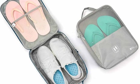 Polyester Waterproof Shoe Bag Handle Cubes Tote