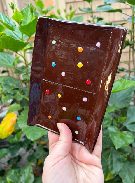 cosmic brownie ceramic tray