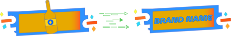 Visual preview of Adding Logo Title Graphics Transformation - from left to right