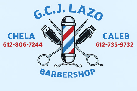 G.C.J. LAZO BARBER logo