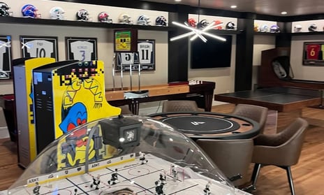 Home Game Room or Man Cave with Classic Arcade Games