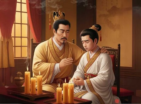 Vua Trần Thánh Tông khuyên nhủ Trần Khâm