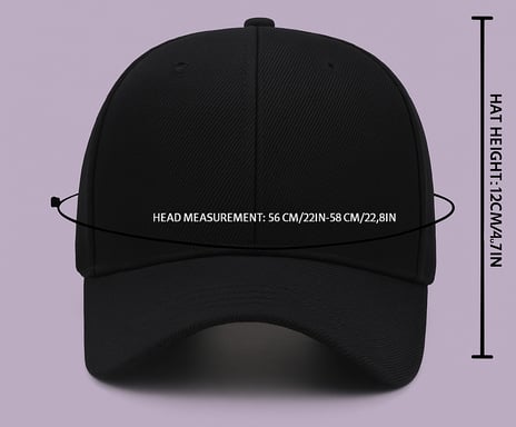 a black hat with a white background and a black hat