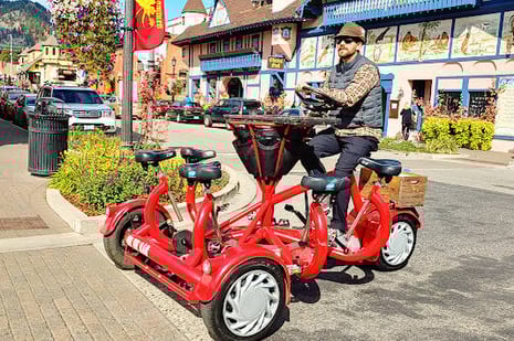 Leavenworth, WA - A bicycle taxi during Octoberfest