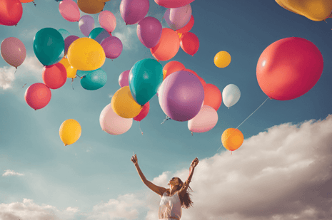 Femme avec des ballons imaginaires : les nombreuses applications de l'hypnose