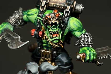 a green skin ork from warhammer 40.000