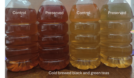 black and green tea, cultured dextrose