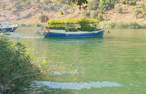 a boat in Dalyan River