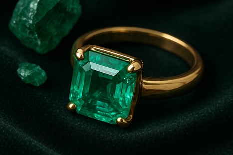 Ring met smaragd