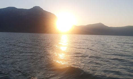 a sunset over Köyceğiz Lake near Sultaniye