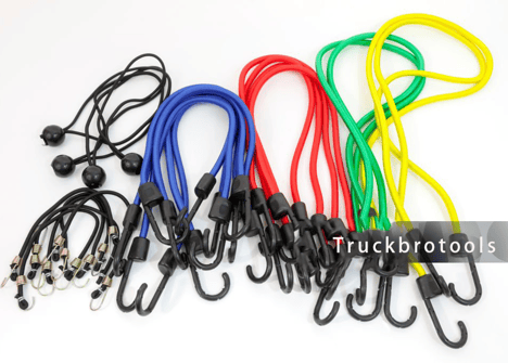 High-strength elastic cargo cords for heavy-duty bundling
