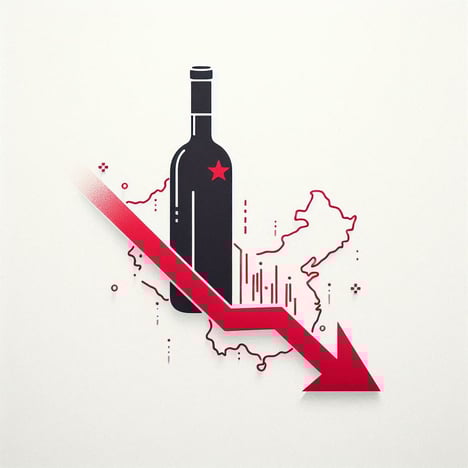 wine decrease China