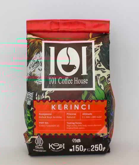 Arabika kerinci natural produksi 101 coffee house dengan profile manual brew